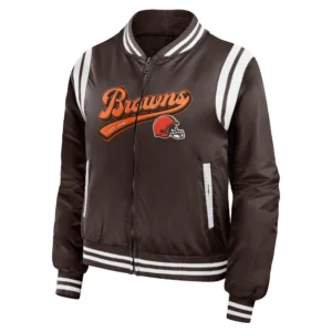 Cleveland Browns Bomber Brown Varsity Jacket