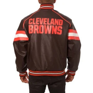 Cleveland Browns Bomber Leather Varsity Jacket 1