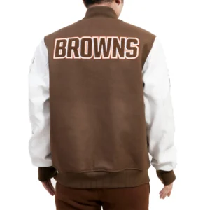 Cleveland Browns Classic Wool Varsity Brown Jacket 1