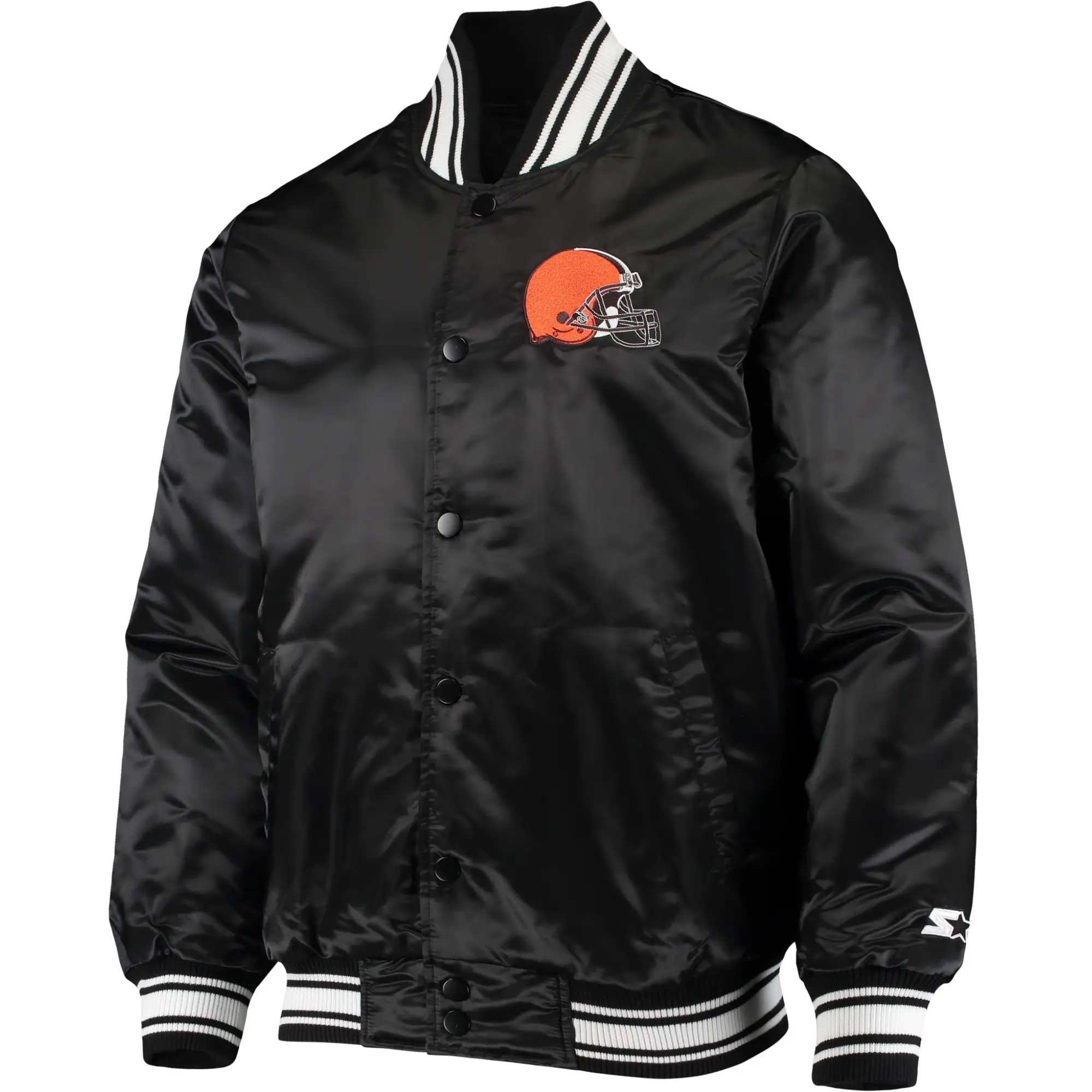 Cleveland Browns Locker Room Black Varsity Jacket'
