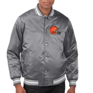 Cleveland Browns Locker Room Grey Varsity Jacket