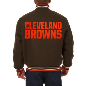 Cleveland Browns One Color Brown Varsity Jacket 1