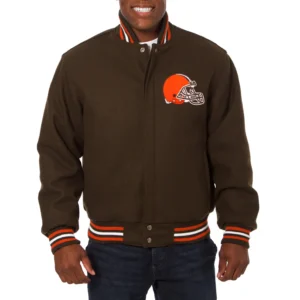 Cleveland Browns One Color Brown Varsity Jacket