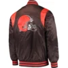 Cleveland Browns Prime Time Satin Varsity Jacket 1