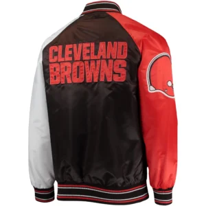 Cleveland Browns Reliever Varsity Tri Color Jacket 1