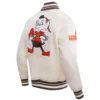 Cleveland Browns Retro Classic White Varsity Jacket 2