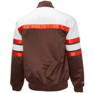 Cleveland Browns Script Varsity Brown Jacket 1