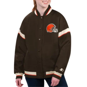 Cleveland Browns Tournament Satin Varsity Jacket