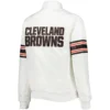 Cleveland Browns White Line Up Varsity Jacket 1