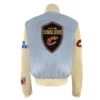 Cleveland Cavaliers Baby Blue and Cream Wool Varsity Jacket 1