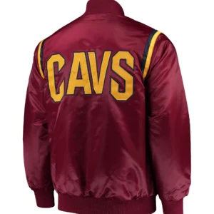 Cleveland Cavaliers Bomber Maroon Varsity Jacket 1