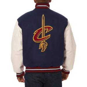 Cleveland Cavaliers Domestic Navy Blue Two Tone Jacket 1