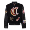 Cleveland Cavaliers Old English Black Varsity Jacket