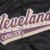 Cleveland Cavaliers Script Tail Black Varsity Jacket 4