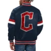 Cleveland Guardians Home Game Navy Satin Varsity Jacket `1Cleveland Guardians Home Game Navy Satin Varsity Jacket `1