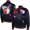 Cleveland Guardians Mashup Full-Snap Satin Varsity Navy Jacket 2