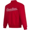 Cleveland Guardians One Color Polyester Red Varsity Jacket 1