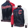 Cleveland Guardians Reliever Full-Snap Satin Varsity Jacket 3