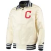 Cleveland Indians The Captain Full-Zip Satin Varsity Jacket