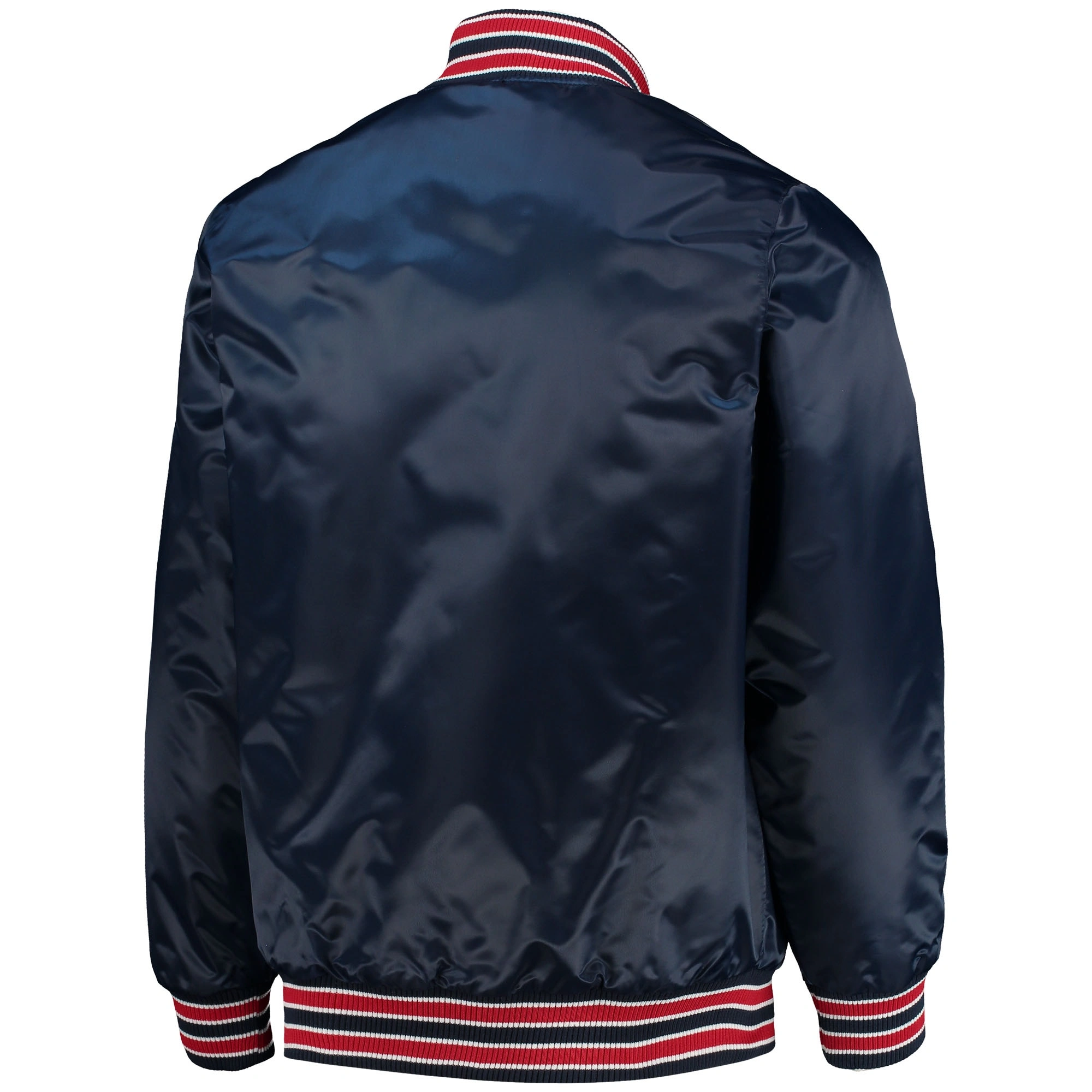Cleveland Indians The Diamond Full-Snap Satin Varsity Navy Jacket 1