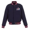 Colorado Avalanche Navy Blue Wool Varsity Jacket
