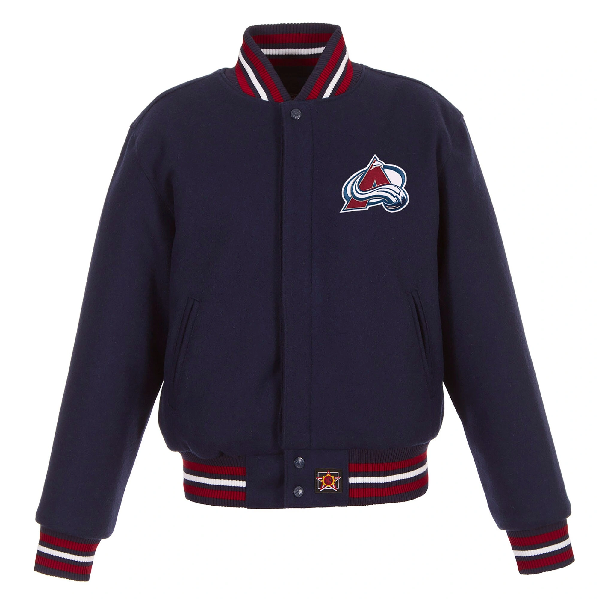 Colorado Avalanche Navy Blue Wool Varsity Jacket