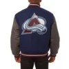 Colorado Avalanche Navy Varsity Jacket 1