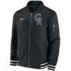Colorado Rockies Nike Authentic Collection Full-Zip Bomber Varsity Black Jacket