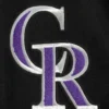 Colorado Rockies Retro Classic Black Wool & Leather Varsity Jacket 4