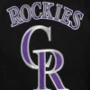 Colorado Rockies Retro Classic Black Wool & Leather Varsity Jacket 5