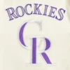 Colorado Rockies Retro Classic CreamBlack Wool & Leather Varsity Jacket 5