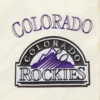 Colorado Rockies Retro Classic Full-Snap Satin Varsity Cream Jacket 1