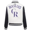 Colorado Rockies Retro Classic Women’s Wool & Leather Varsity Jacket 1