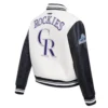 Colorado Rockies Retro Classic Women’s Wool & Leather Varsity Jacket 3