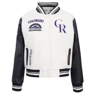 Colorado Rockies Retro Classic Women’s Wool & Leather Varsity Jacket