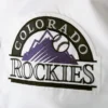 Colorado Rockies The Legend Full-Snap Satin Varsity Jacket White & Black 2
