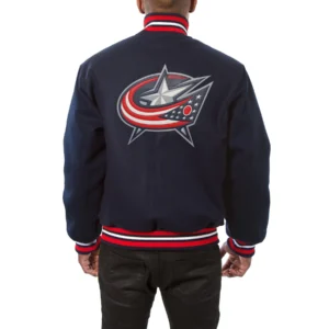 Columbus Blue Jackets Navy Varsity Jacket 1