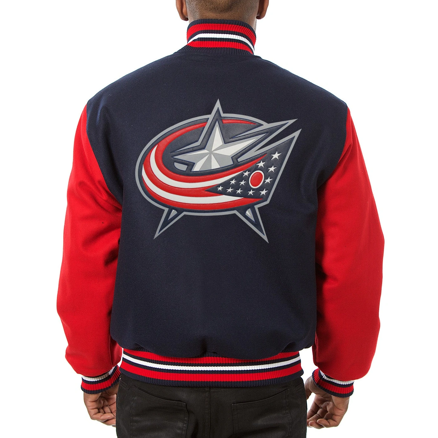 Columbus Blue Jackets Two Tone Jacket Navy Blue 1