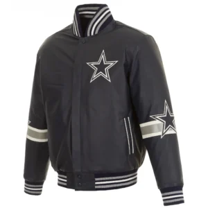 Dallas Cowboys Black Bomber Varsity Jacket