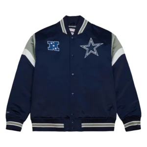 Dallas Cowboys Blue Stripe Varsity Jacket