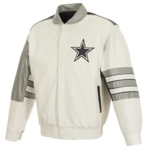 Dallas Cowboys Bomber Varsity Cream Jacket