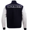 Dallas Cowboys Classic Navy Blue Wool Varsity Jacket 1