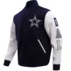 Dallas Cowboys Classic Navy Blue Wool Varsity Jacket 2