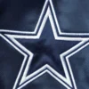 Dallas Cowboys Enforcer Satin Navy Blue Varsity Jacket 2