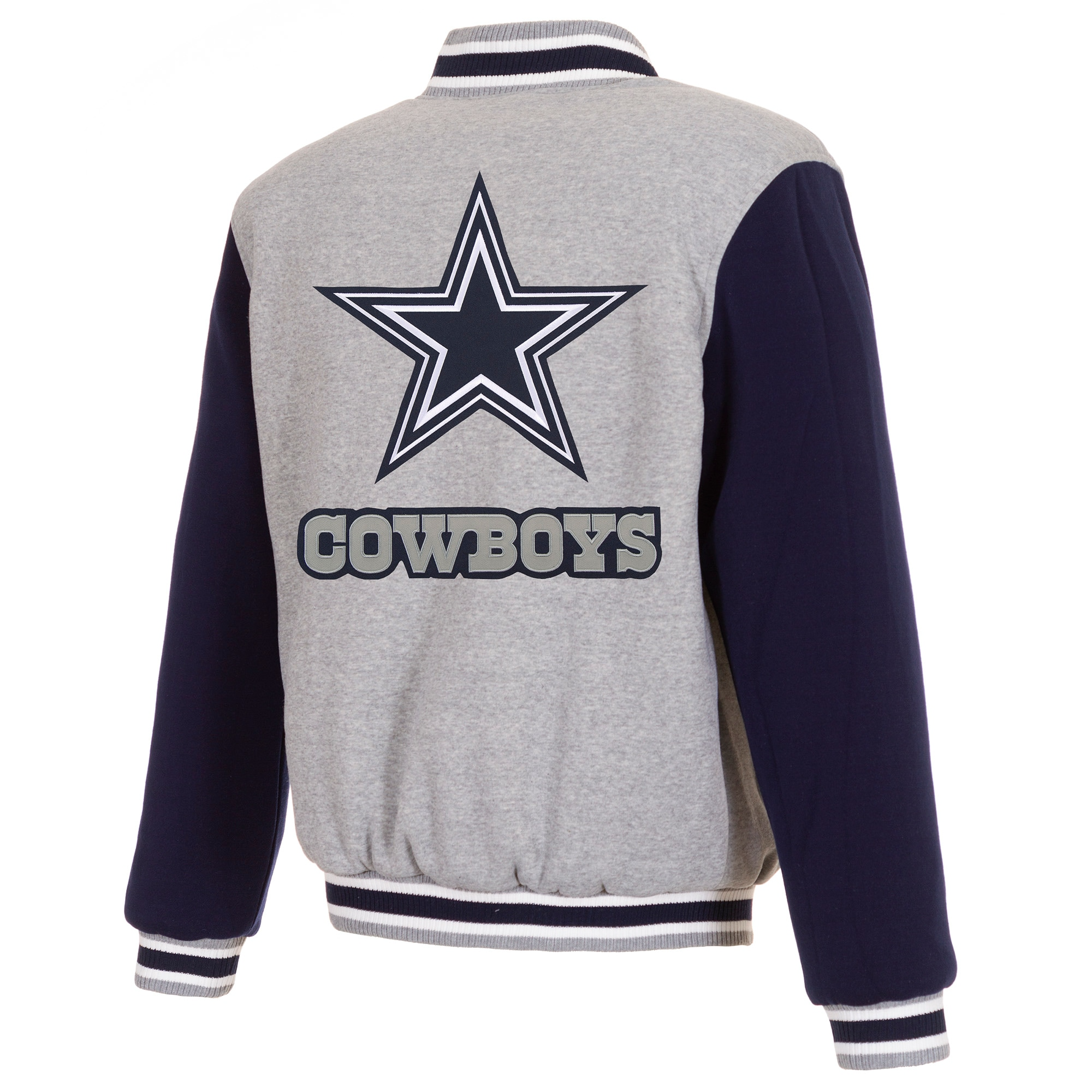 Dallas Cowboys Grey Two Tone Varsity Jacket 1