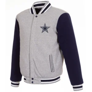 Dallas Cowboys Grey Two Tone Varsity Jacket