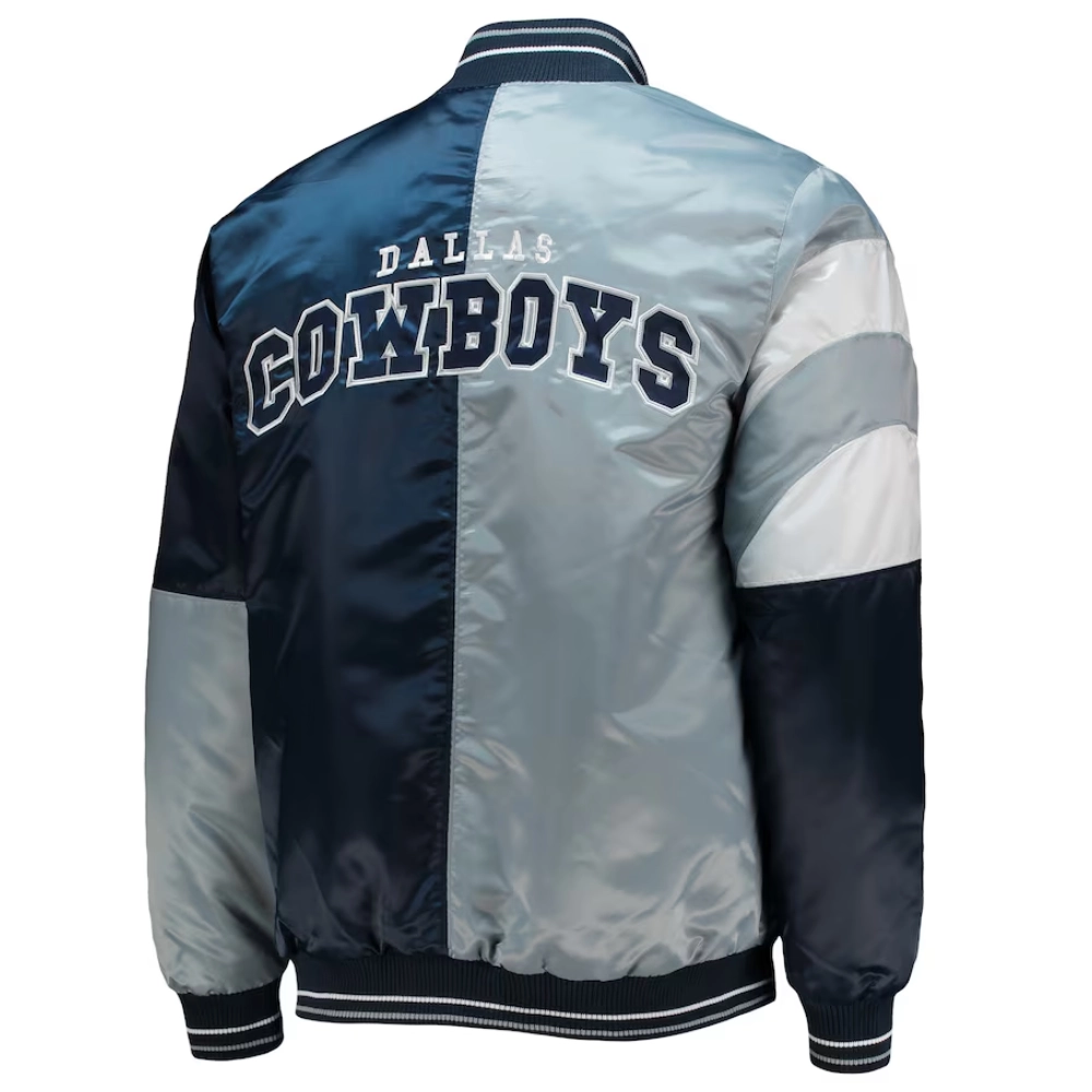 Dallas Cowboys Leader Navy Blue Varsity Jacket 1