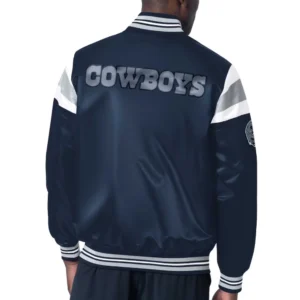 Dallas Cowboys Navy Blue Varsity Jacket 1