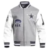 Dallas Cowboys Old English Grey Varsity Jacket