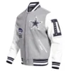Dallas Cowboys Old English Grey Varsity Jacket 2